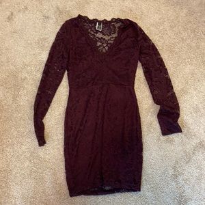 Lace, maroon dress (Windsor)